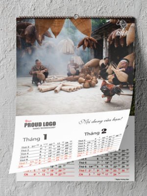 Lịch treo tường 7 tờ phong cách các miền di sản Việt Nam