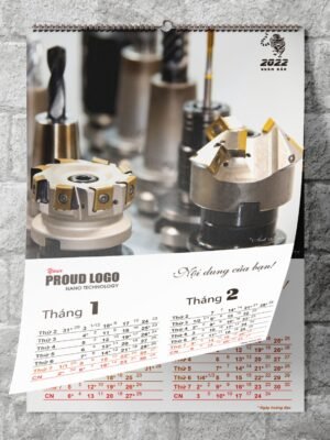 Lịch treo tường 7 tờ phong cách sản xuất cơ khí Việt Nam