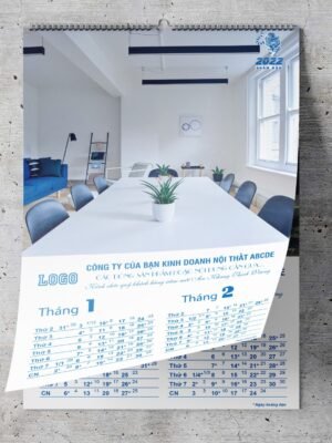 Lịch treo tường 7 tờ phong cách thiết kế nội thất