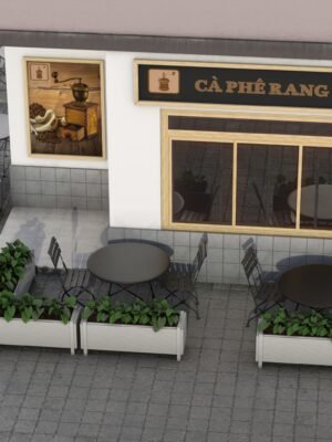 Thiết kế không gian quán cà phê ngoài trời trong khu dịch vụ