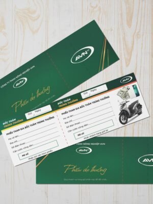 Thiết kế phiếu bốc thăm trúng thưởng cho sự kiện doanh nghiệp