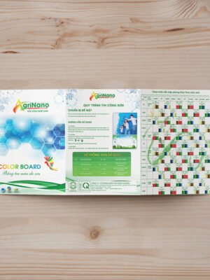 Thiết kế bảng màu sơn 6 mặt cỡ A4