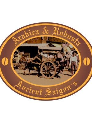 Thiết kế logo theo phong cách thập niên 90's Ancient Saigon's Coffee