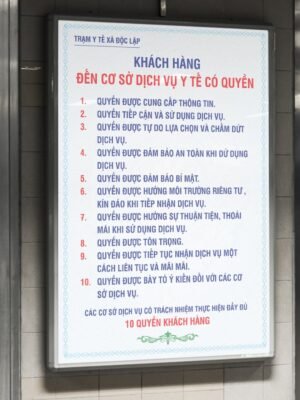 Thiết kế bảng thông tin cho công sở bệnh viện, trường học, cơ quan ban ngành