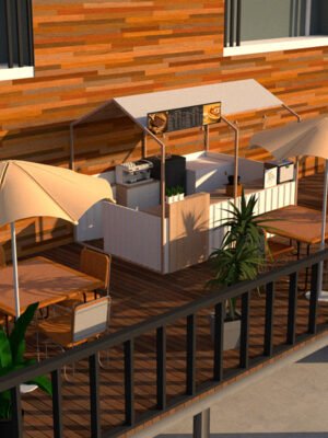 Thiết kế không gian quán cà phê ban công