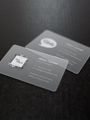 Thiết kế danh thiếp Mica trong suốt sang trọng