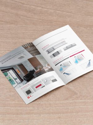 Thiết kế catalogue cho doanh nghiệp sản xuất, thương mại điều hòa nhà dân, điều hòa công nghiệp