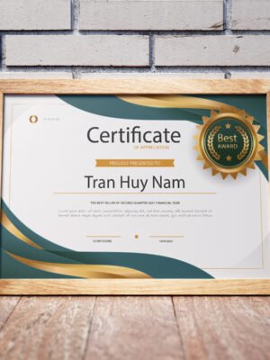 Thiết kế chứng nhận certificate phong cách hiện đại