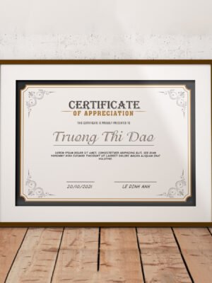 Thiết kế chứng nhận hoàn thành chương trình đào tạo kỹ năng nâng cao