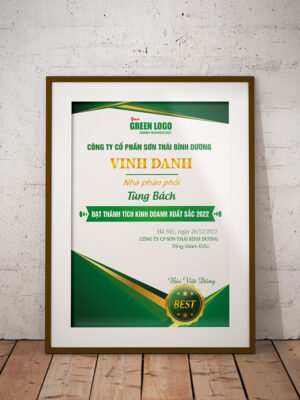 Thiết kế chứng nhận đại ký kinh doanh xuất sắc phong cách hiện đại