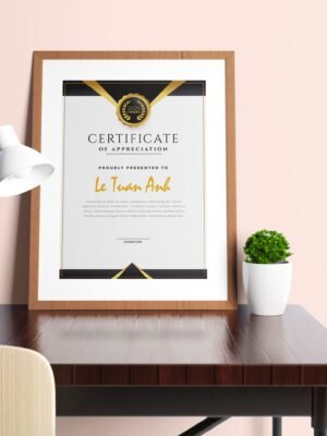 Thiết kế chứng nhận hoàn thành chứng chỉ đào tạo