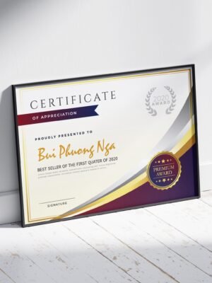 Thiết kế chứng nhận hoàn thành certificate phong cách hiện đại