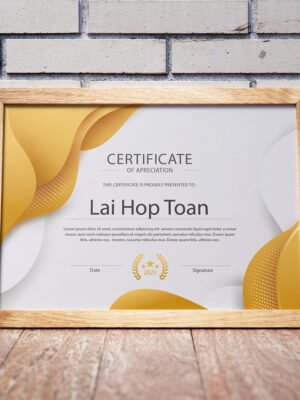 Thiết kế chứng nhận hoàn thành chương trình đào tạo làm đẹp, thẩm mỹ