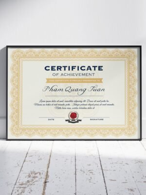 Thiết kế bằng khen, giấy khen, chứng nhận hoàn thành đào tạo