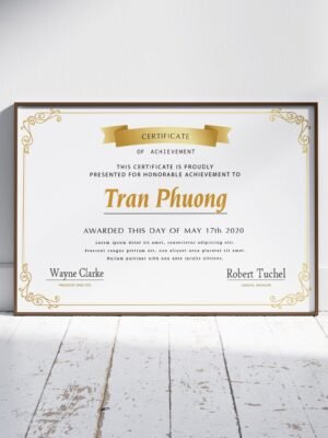 Chứng nhận hoàn thành khóa đào tạo nghề