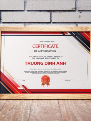 Thiết kế chứng nhận hoàn thành chương trình phong cách màu sắc ấn tượng