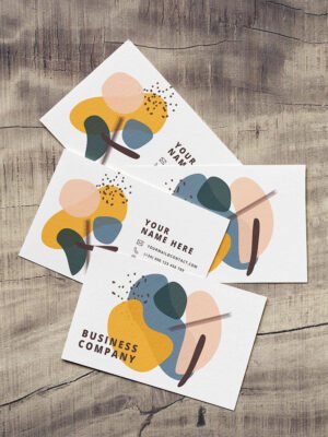 Mẫu name card phong cách trừu tượng với bong bóng