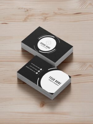 Mẫu name card phong cách đen trắng - đơn giản