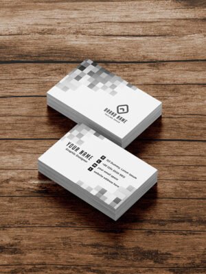 Mẫu danh thiếp theo phong cách kẻ caro đen - trắng