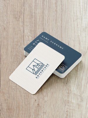 Mẫu danh thiếp thiết kế đơn màu xanh rêu phong cách vintage