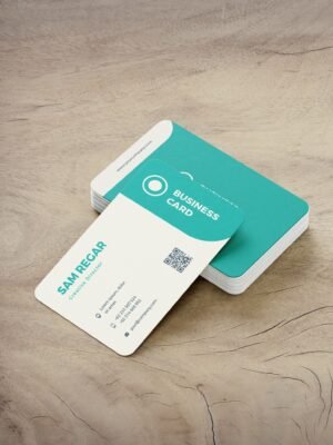 Mẫu danh thiếp có QR code với nền tùy chỉnh