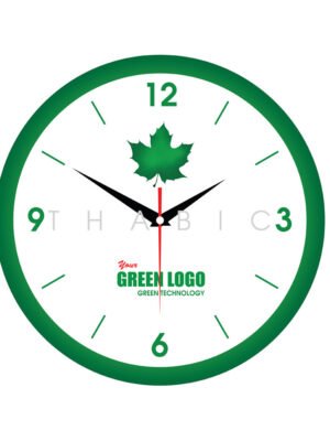 Mẫu thiết kế thiết kế đồng hồ với logo màu xanh
