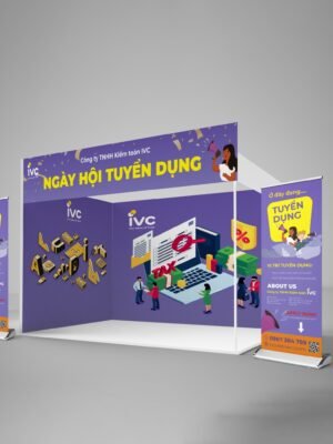 Thiết kế không gian triển lãm, kiosk triển lãm, standee banner