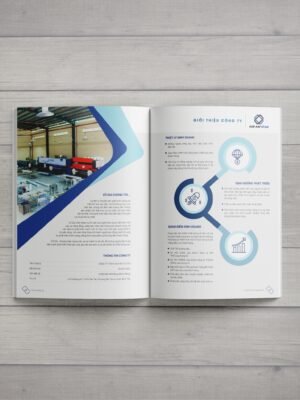 Thiết kế hồ sơ năng lực với tông trắng chủ đạo