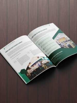 Thiết kế hồ sơ năng lực phong cách màu xanh lá đậm