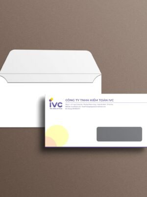 Thiết kế phong bì mẫu letter cắt thủng dán bóng kính