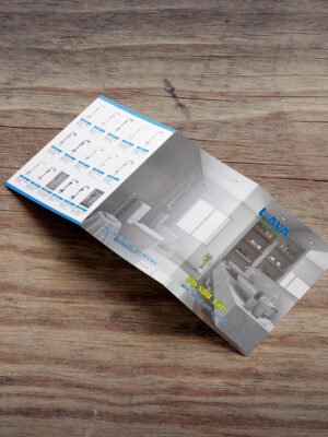 Thiết kế catalogue, bảng màu... 6 mặt A4 gập 3