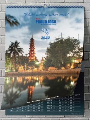 Lịch treo tường 7 tờ phong cách Hà Nội màu sắc