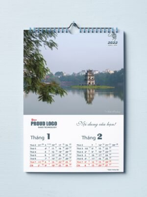 Lịch treo tường 7 tờ phong cách Hà Nội cổ kính