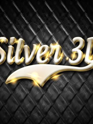 Thiết kế logo 3D hiệu ứng ánh sáng vàng - gold, bạc - silver