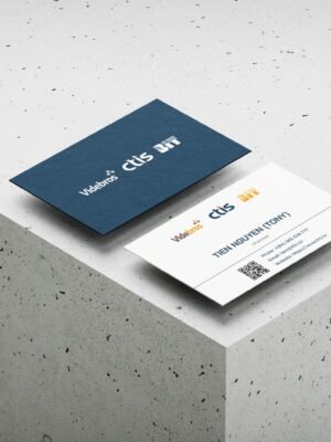 Mẫu thiết kế danh thiếp - name card sang trọng, thanh nhã có QR code