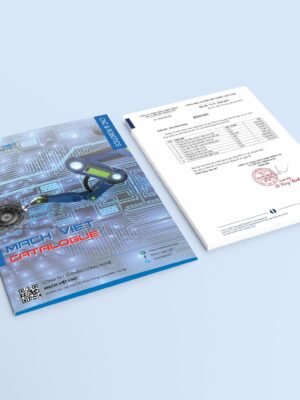 Thiết kế nhận diện thương hiệu: bìa kẹp A4 và mẫu giấy