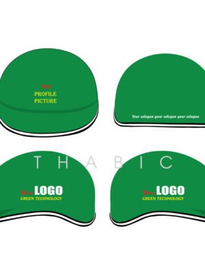 Mẫu thiết kế thiết kế mũ bảo hiểm nửa đầu màu xanh