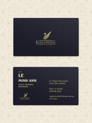 Thiết kế danh thiếp khách sạn sang trọng - name card