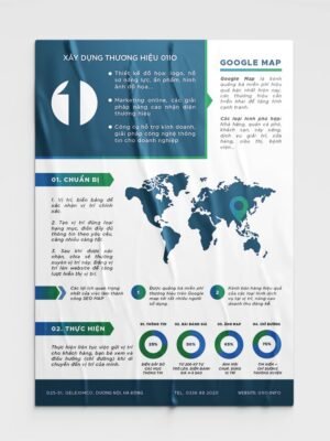 Thiết kế ấn phẩm quảng cáo, áp phích màu xanh đậm