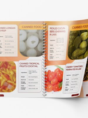 Thiết kế catalog sản phẩm đóng lon cho công ty nông sản xuất khẩu