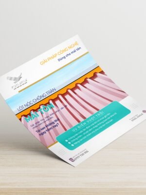 Thiết kế tờ rơi khổ vuông giới thiệu sản phẩm, giải pháp công nghệ