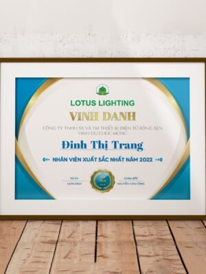 Thiết kế chứng nhận - vinh danh nhân viên xuất sắc năm