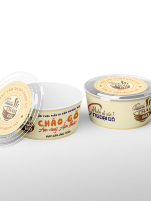 Thiết kế thương hiệu cốc bát đựng cháo, mì gây ấn tượng