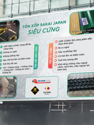 Biển quảng cáo sản phẩm mới thương hiệu sản phẩm tôn xốp siêu cứng