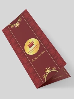 Thiết kế tờ gấp - tờ rơi nhà hàng ẩm thực cung đình