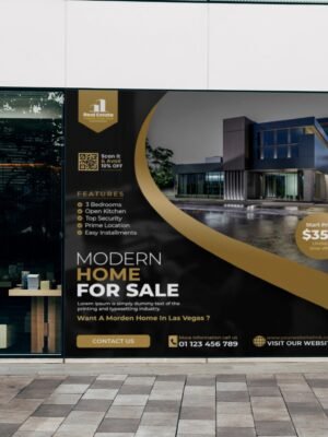 Thiết kế biển quảng cáo gắn tường trên phố