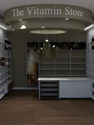 Thiết kế không gian cửa hàng thực phẩm chức năng, vitamin