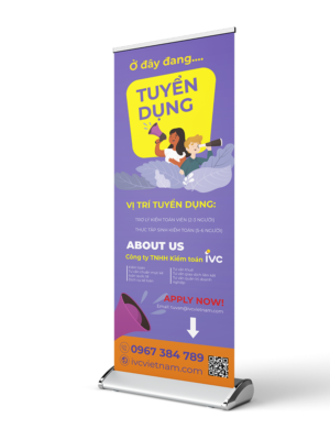 Thiết kế standee cho sự kiện, triển lãm, hội trại, tuyển dụng