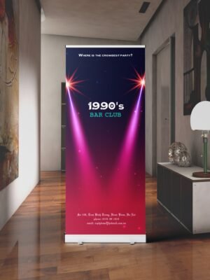 Thiết kế standee quảng cáo cho quán bar, sàn nhạc, quầy rượu