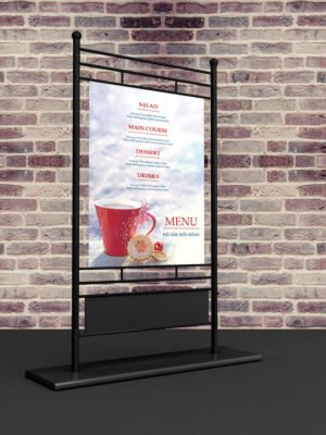 Standee khung kim loại thiết kế theo sở thích của khách hàng